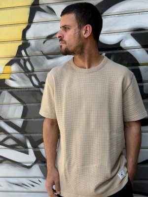 טישרט גאנט חום בד וופל