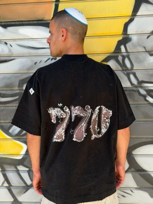 טישרט YN בד כותנה 770 צבע שחור
